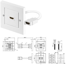 ROSETA EMPOTRABLE 1 x HDMI...