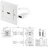 ROSETA EMPOTRABLE 1 x HDMI H-H BLANCO
