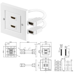 ROSETA EMPOTRABLE 2 x HDMI...