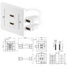 ROSETA EMPOTRABLE 2 x HDMI H-H BLANCO