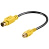 CABLE SVHS 4 PIN M-RCA HEMBRA 0,20MTS