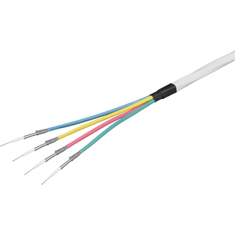 CABLE 4 x RG59 (4 COAXIALES 75Ohm)BLANCO