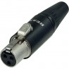CONECTOR MINI XLR3 PIN HEMBRA NEGRO REAN