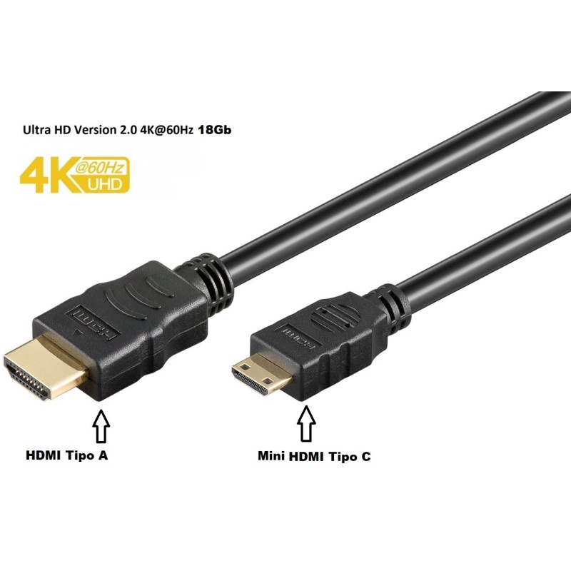 CABLE HDMI MACHO-MINI HDMI MACHO 5M 4K60