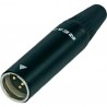 CONECTOR MINI XLR3 PIN MACHO BLACK REAN