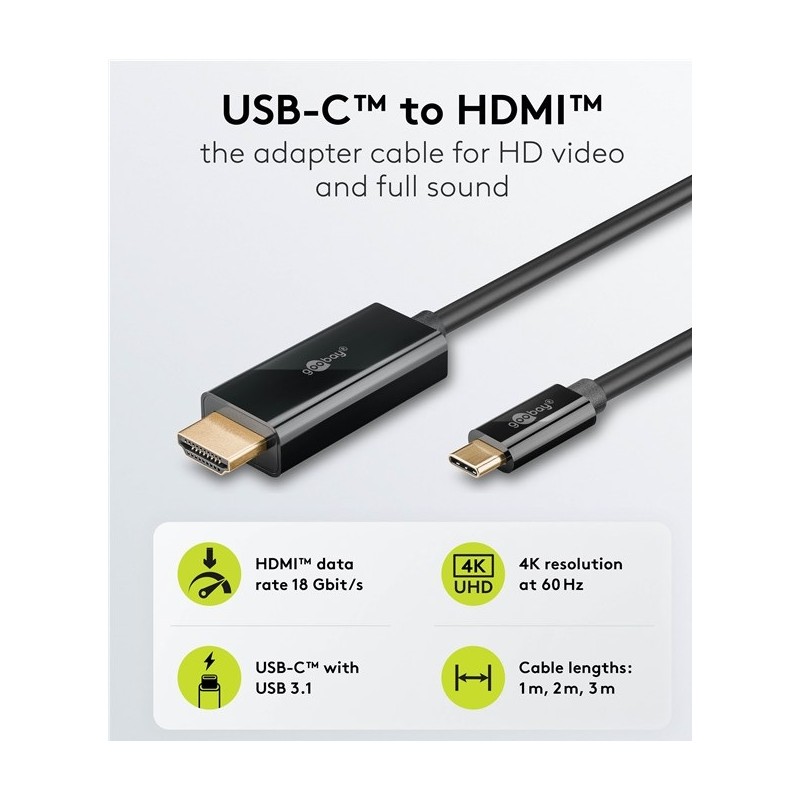 CABLE USB C M-HDMI M 2M 4K60Hz