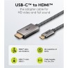 CABLE USB C M-HDMI M 2M 4K60Hz NYLON