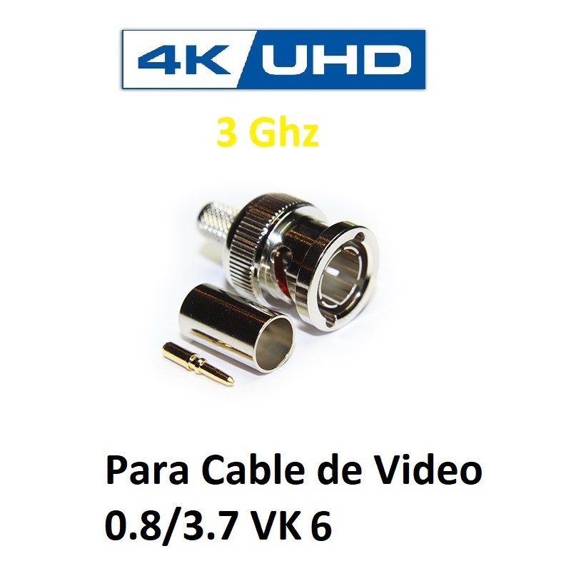 CONECTOR BNC MACHO 0.8/3.7 HD 3G