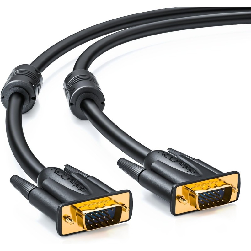 CABLE VGA M-M 1MTS NEGRO CON FERRITAS