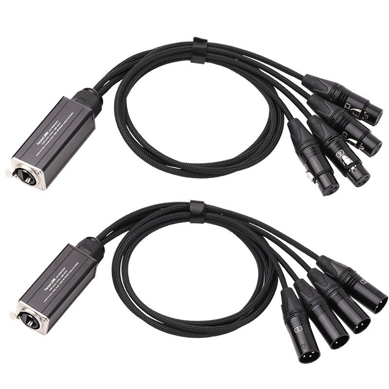 KIT ADAPTADOR RJ45 H a 4 x XLR3 H+M 75cm
