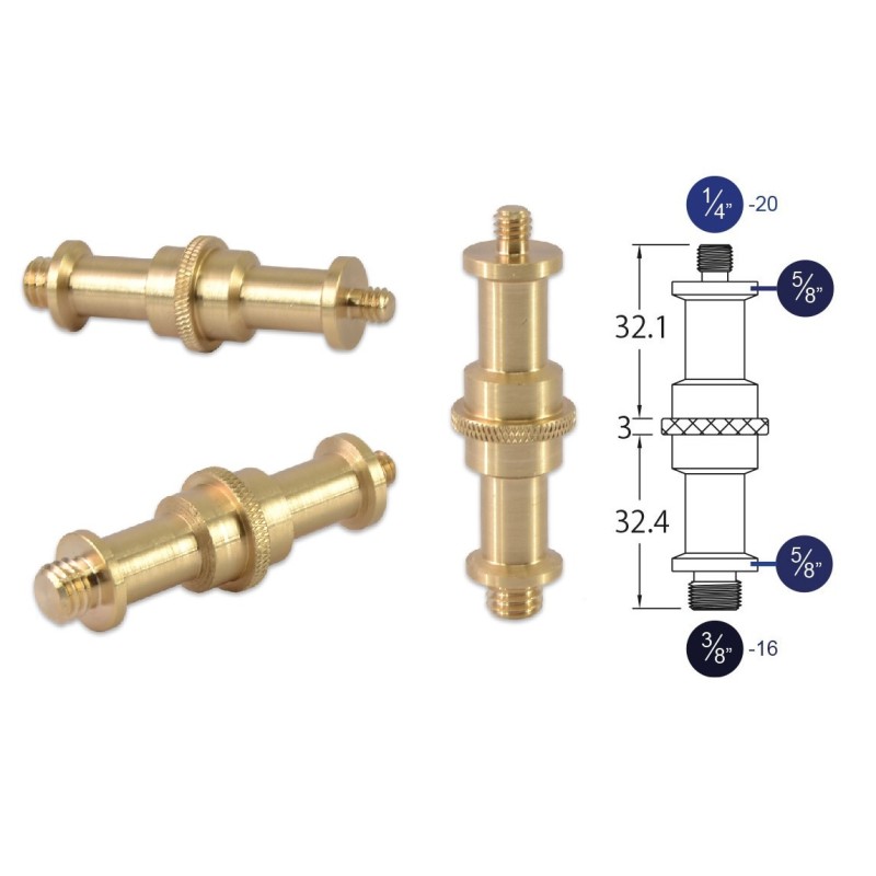 ADAPTADOR SPIGOT ROSCAS MACHO 1/4"-3/8"