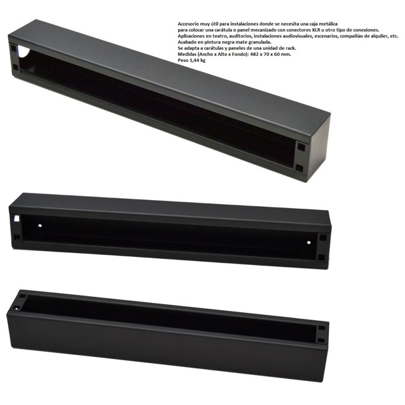 CAJA 19" 1U CAJETIN PARA PANELES RACK19"
