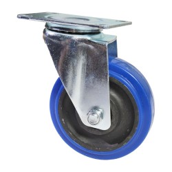 RUEDA 100mm GOMA AZUL SIN...