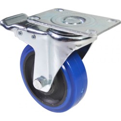 RUEDA 100mm GOMA AZUL CON...