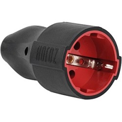 CONECTOR SCHUKO HEMBRA GOMA...