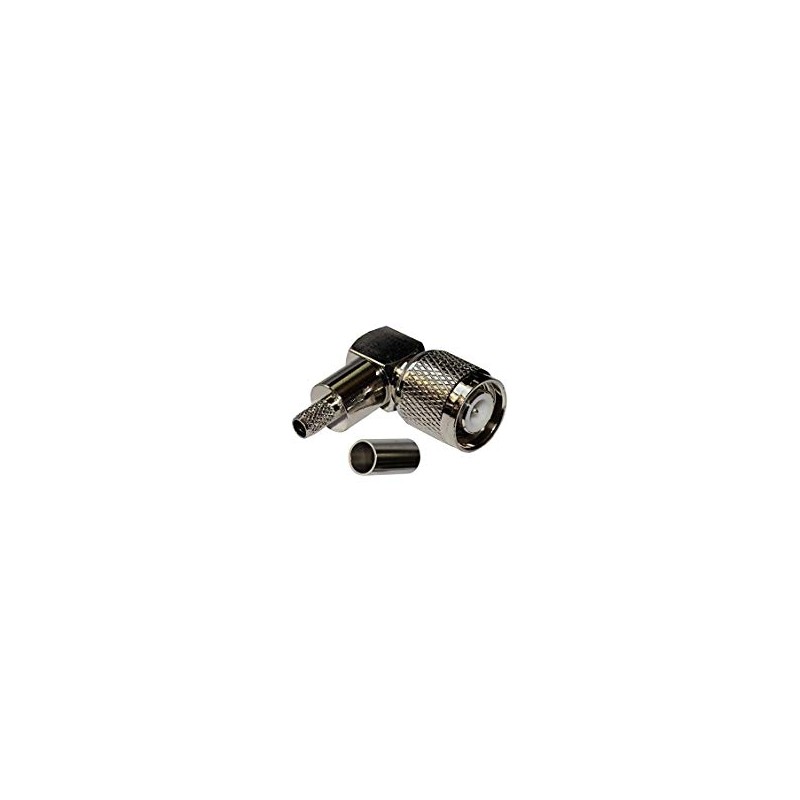 CONECTOR TNC MACHO LMR400 RG8 CODO CRIMP
