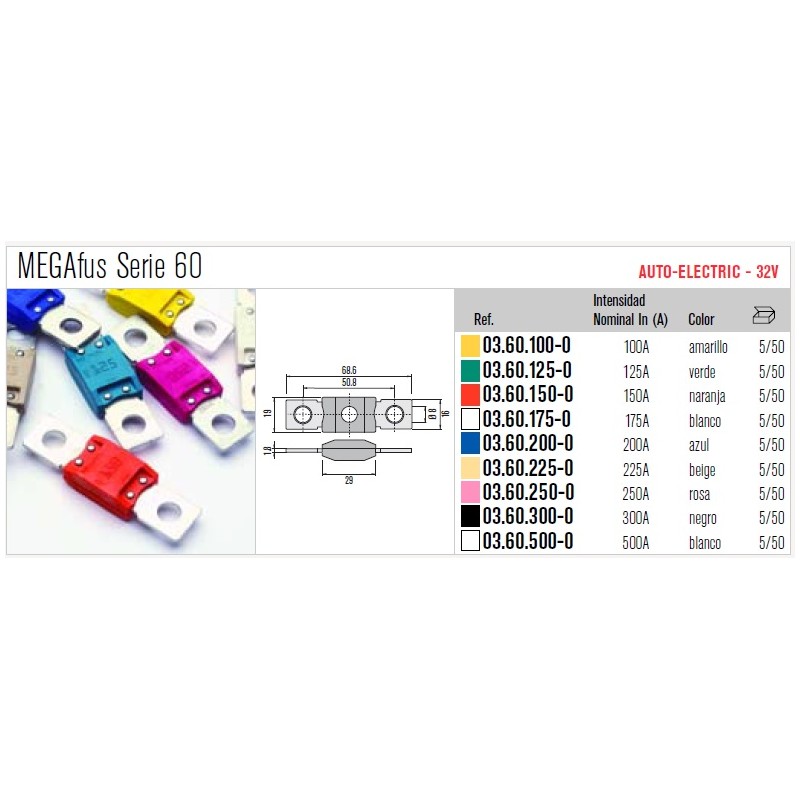 FUSIBLE AUTOMOCION VERDE 125 AMPERIOS
