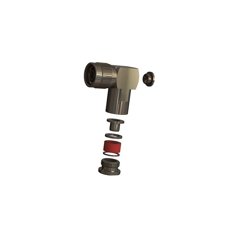 CONECTOR N MACHO RG213 CODO SOLDAR