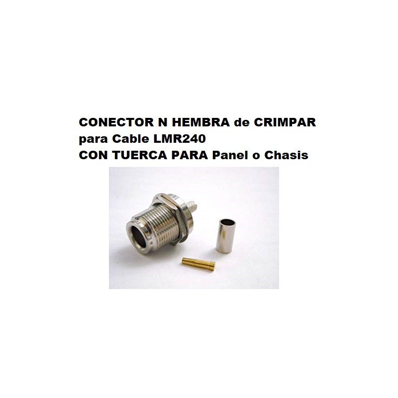 CONECTOR N HEMBRA LMR240 PANEL CRIMPAR