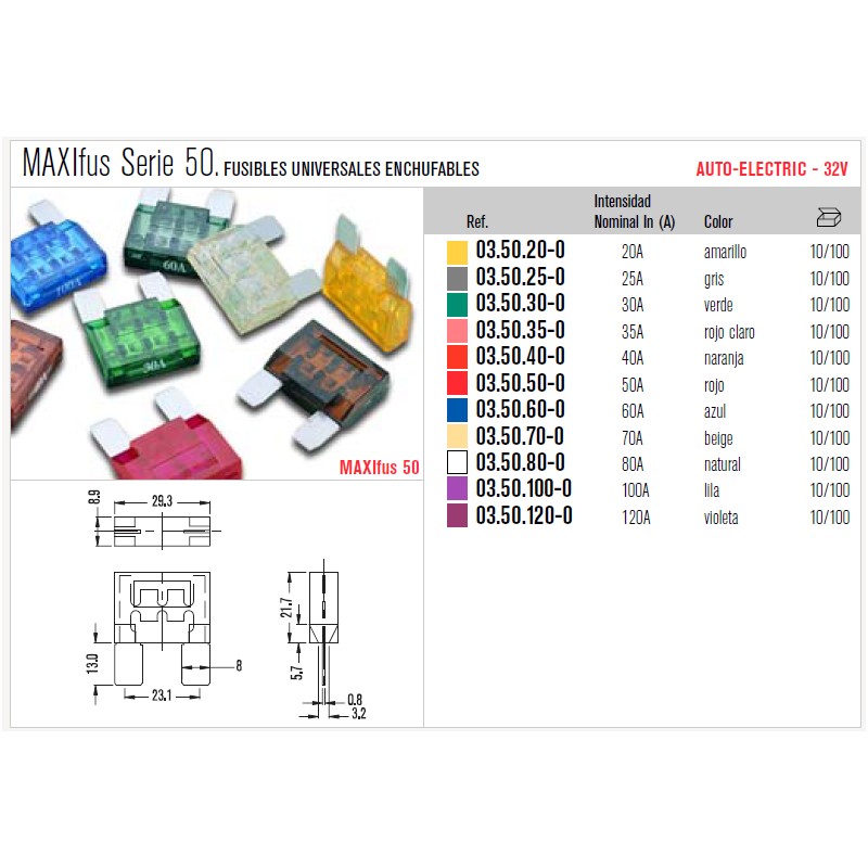FUSIBLE MAXI SERIE 50 60A