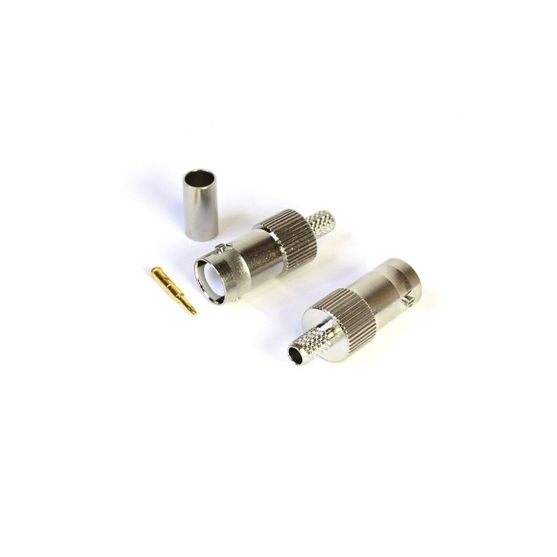 CONECTOR BNC HEMBRA RG58 CRIMPAR