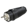 CONECTOR SCHUKO MACHO GOMA NEGRO PCE