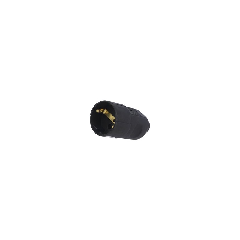 CONECTOR SCHUKO HEMBRA GOMA NEGRO PCE EC