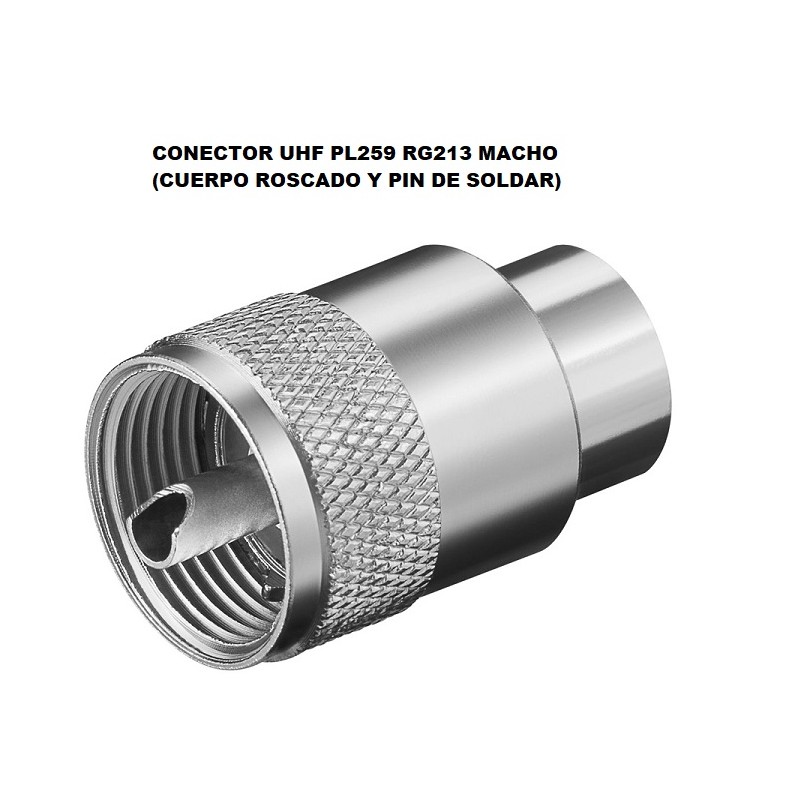 CONECTOR UHF PL259 RG213 MACHO SOLDAR