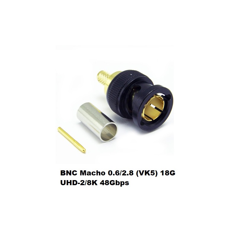 CONECTOR BNC MACHO 0.6/2.8 UHD 12G