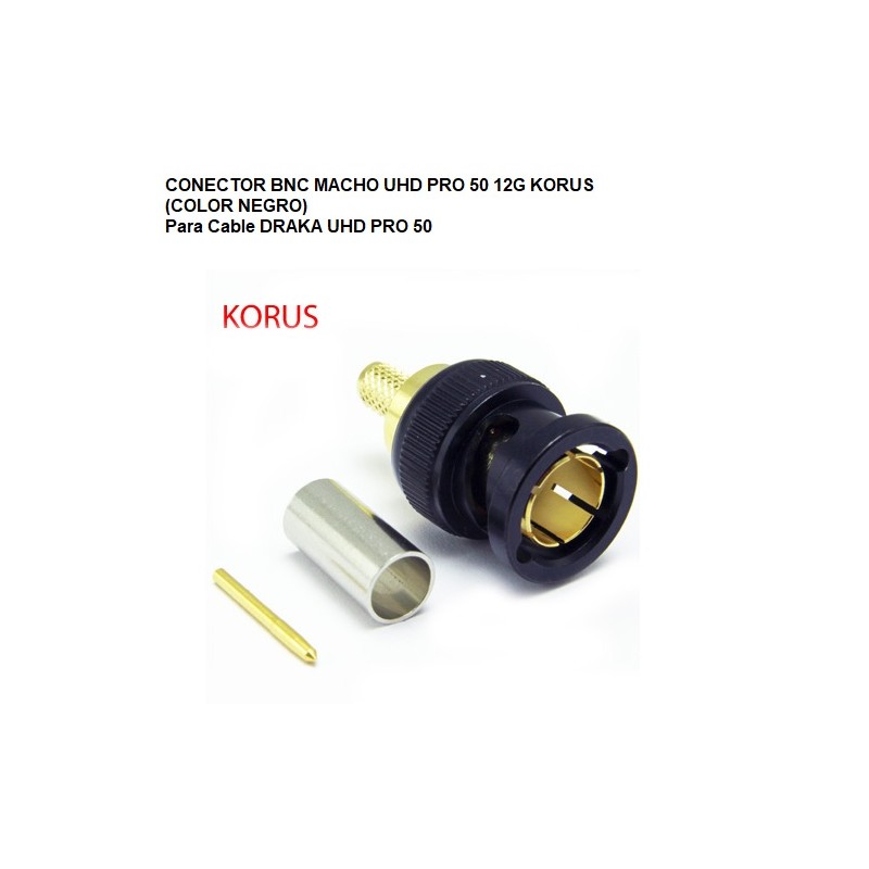 CONECTOR BNC MACHO UHD PRO 50 12G KORUS