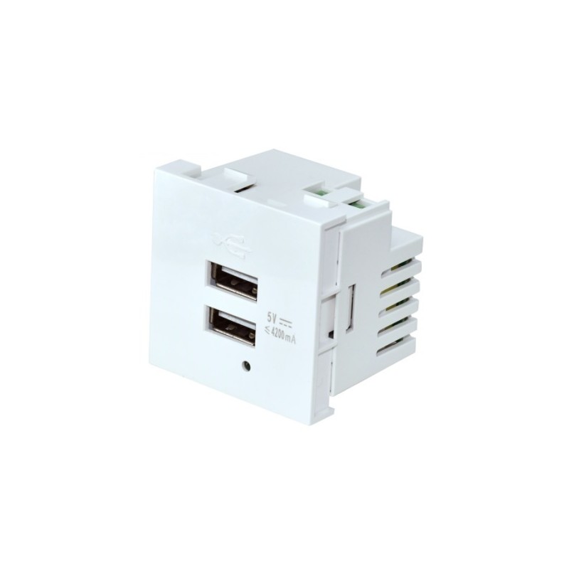 MODULO 45X45 2xUSB CARGADORES 5V