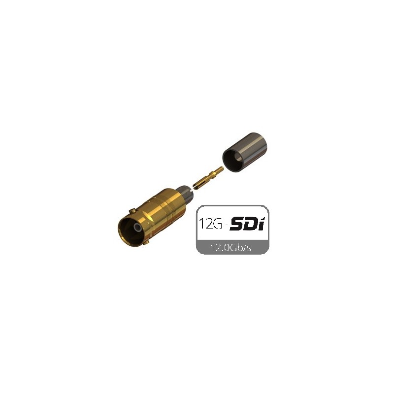CONECTOR BNC HEMBRA 0.8/3.7 UHD 12G