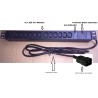 REGLETA 19" 12xC13+LED a IEC C20 en 3M