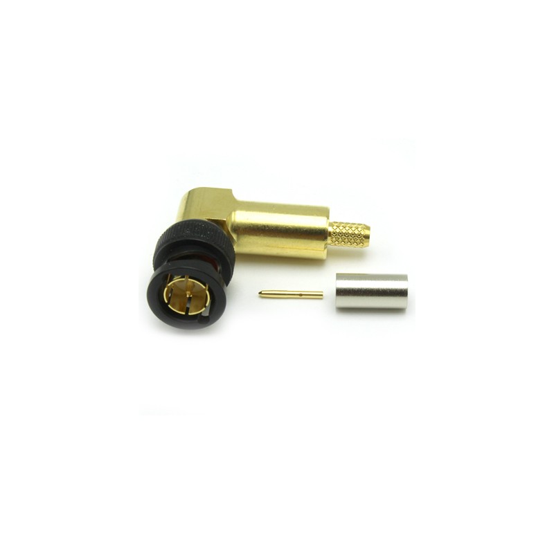 CONECTOR BNC MACHO 0.6/2.8 CRIM CODO 12G
