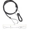 CABLE SEGURIDAD LARGO 80cm 3mm PVC NEG