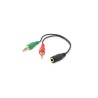 CABLE MINIJACK 4POLOS H-2xMINIJACK M3P"Y