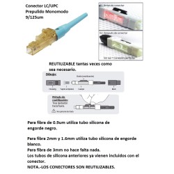 CONECTOR F.OPTICA SM LC/PC...