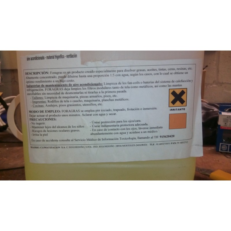 DESENGRASANTE BATERIAS FORAGRAS 10L