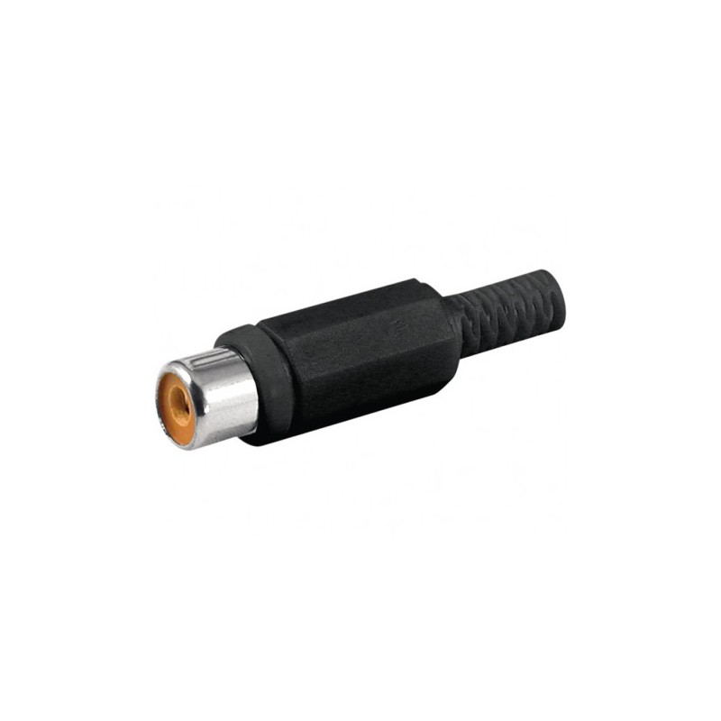 CONECTOR RCA HEMBRA PLASTICO NEGRO
