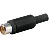 CONECTOR RCA HEMBRA PLASTICO NEGRO