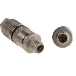 CONECTOR M12 ETHERNET MACHO...