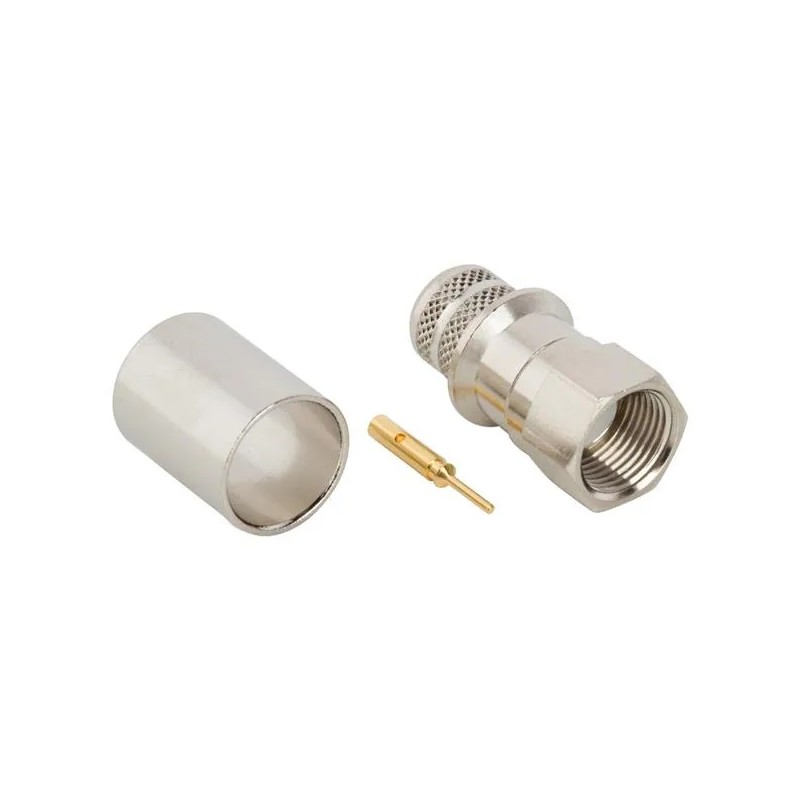 CONECTOR F MACHO PIN RG11 3G 10mm