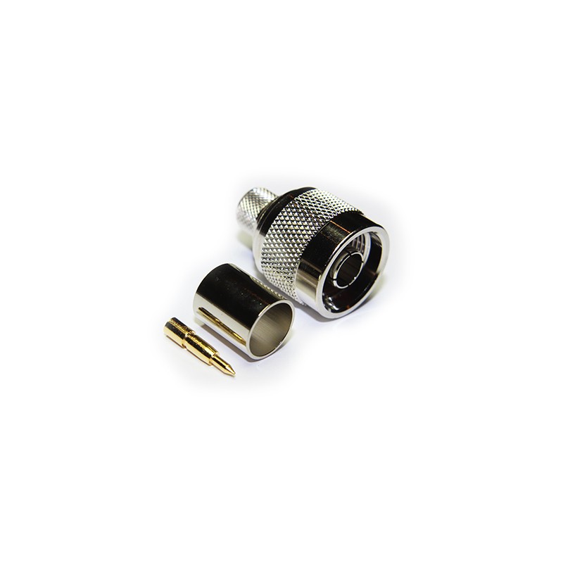 CONECTOR N MACHO LMR400 RG8 RECTO CRIMP