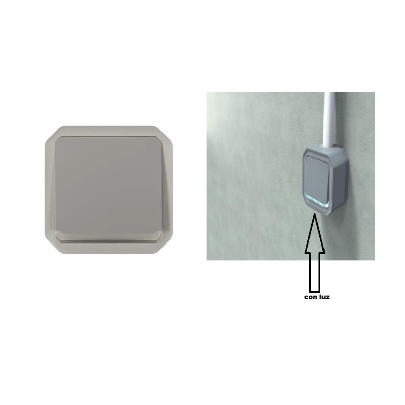 PULSADOR CON LUZ NEW PLEXO COMPONIBLE GR