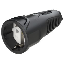 CONECTOR SCHUKO HEMBRA GOMA...