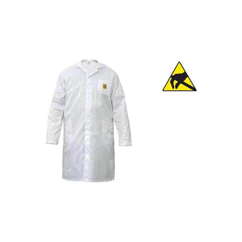 BATA ANTIESTATICA BLANCA 110G/M2 Talla S