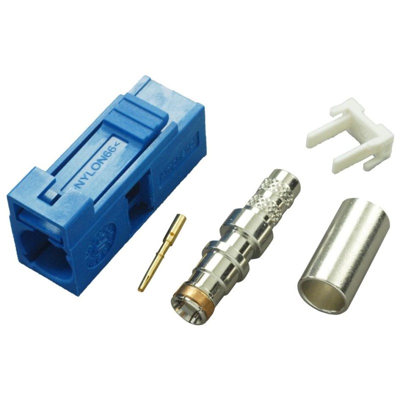 CONECTOR FAKRA TIPO C SMB HEMBRA AZUL