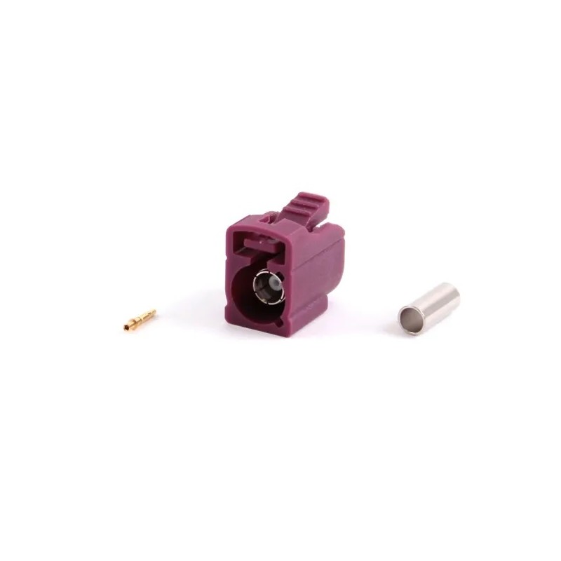 CONECTOR FAKRA TIPO D SMB HEMBRA BURDEOS