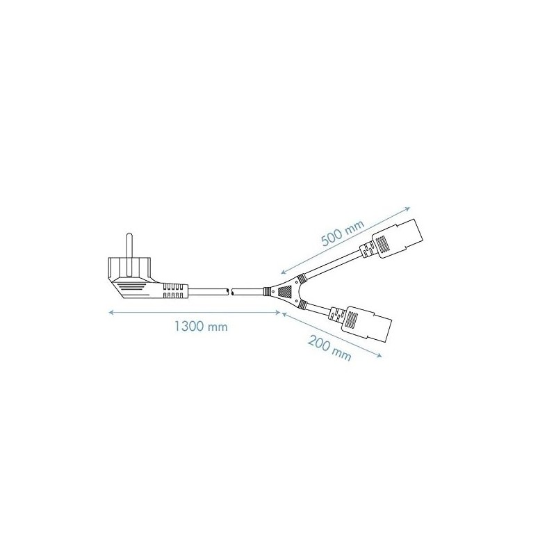 CABLE ALIMENTACION "Y" 2xC13-1xC14 1,5M