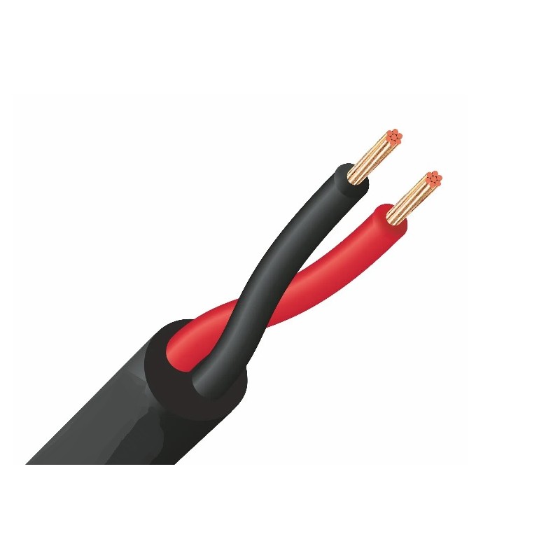 CABLE 2X0,5mm2 NEGRO ACRILICO RJ/NG